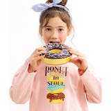ドーナツ×Nくすみピンク地 | プリントTシャツ 綿100% 長袖 | 子供服Bee
