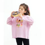 カップケーキ×ライトパープル地 | プリントTシャツ 綿100% 長袖 | 子供服Bee