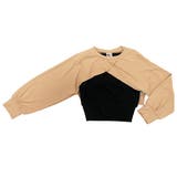 ミルクティ×ブラック | アンサンブル ショート丈トップス タンクトップ | 子供服Bee