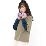 グレージュ×ネイビー | 長袖トレーナー 子供服 女の子 男の子 春 秋 冬 韓国子供服 | 子供服Bee