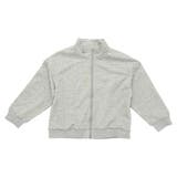杢グレー | フルジップトレーナー 長袖 ポケット | 子供服Bee