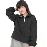 ブラック | ハーフジップトップス ジップアップ ユニセックス | 子供服Bee