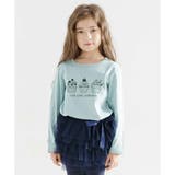 cupcake×サックスブルー | プリントTシャツ 綿100% 長袖 | 子供服Bee