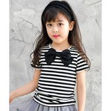 ボーダー×ブラック | 半袖デザイントップス 子供服 Tシャツ 女の子 春 夏 秋 cle 韓国子供服 | 子供服Bee