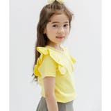 フリル×イエロー | 半袖デザイントップス 子供服 Tシャツ 女の子 春 夏 秋 cle 韓国子供服 | 子供服Bee