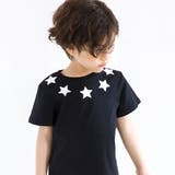 ラウンドスター×黒地 | プリントTシャツ 綿100% 半袖 | 子供服Bee