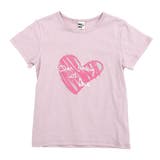 ハート×くすみラベンダー | プリントTシャツ 綿100% 半袖 | 子供服Bee