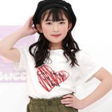 ハート×ホワイト | プリントTシャツ 綿100% 半袖 | 子供服Bee