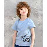 スターキャット×ライトブルー地 | プリント半袖Tシャツ 子供服 キッズ | 子供服Bee