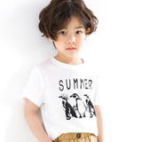 SUMMERペンギン×ホワイト地 | プリントTシャツ 綿100% 半袖 | 子供服Bee