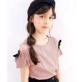 ピンク | オフショルダートップス 子供服 キッズ 女の子 春 夏 韓国子供服 | 子供服Bee