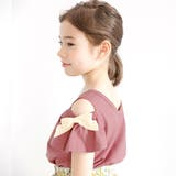 ローズ | オフショルダートップス リボン 半袖 | 子供服Bee