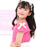 チェリーピンク | オフショルダートップス リボン 半袖 | 子供服Bee