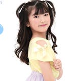 ライトイエロー | オフショルダートップス リボン 半袖 | 子供服Bee
