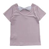 スモーキーピンク | バックリボン半袖トップス 子供服 キッズ | 子供服Bee