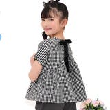 ブラックチェック | バックリボントップス シャツ ブラウス | 子供服Bee