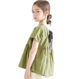 カーキ | バックリボントップス シャツ ブラウス | 子供服Bee
