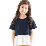 ネイビー | レイヤード風トップス 子供服 キッズ 女の子 春 夏 韓国子供服 | 子供服Bee