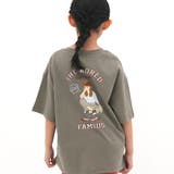 Girl×Nチャコール地 | プリントTシャツ 綿100％ 半袖 | 子供服Bee