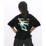 スケボー×ブラック地 | プリントTシャツ 綿100％ 半袖 | 子供服Bee