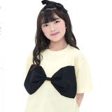 アイボリー | ビッグリボントップス 半袖 シンプル | 子供服Bee