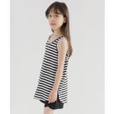 白黒ボーダー | 袖なしトップス 子供服 キッズ 女の子 男の子 cle 韓国子供服 | 子供服Bee