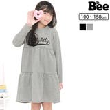 ティアードワンピース ロゴ 長袖 | 子供服Bee | 詳細画像1 