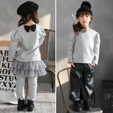 裏起毛デザイントップス フリル チュール | 子供服Bee | 詳細画像4