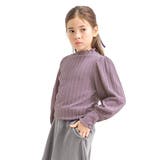 くすみパープル | デザイントップス 7タイプ パフ袖 | 子供服Bee
