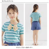 半袖トップス 子供服 キッズ 女の子 春 夏 秋 ボーダー 韓国子供服 | 子供服Bee | 詳細画像7