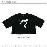 ミニ丈Tシャツ リボン プリント | 子供服Bee | 詳細画像6