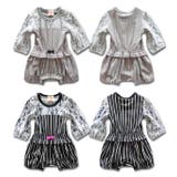 レースストライプオールインワン風 長袖 カバーオール | 子供服バナナ小僧 | 詳細画像2