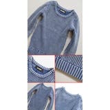 綿100％ インディゴ染め畦編み ニット | 子供服バナナ小僧  | 詳細画像8 