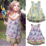 水彩花柄 キッズ ワンピース | 子供服バナナ小僧  | 詳細画像1 