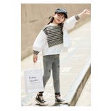 ドッキング 異素材 ブラウス | 子供服バナナ小僧  | 詳細画像4 