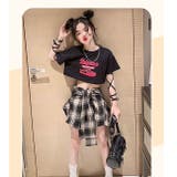 シャツ腰巻き風スカート チェック柄 キッズ | 子供服バナナ小僧  | 詳細画像4 