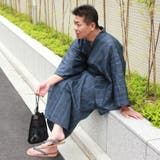 メンズ 男性 浴衣 単品 【Ｉ両滝縞藍】 | 京のおしゃれ屋 | 詳細画像7 