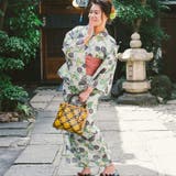 レディース 浴衣 単品 綿麻（01） 白系 リーフ | 京のおしゃれ屋  | 詳細画像5 