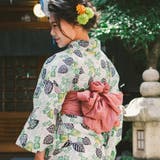 レディース 浴衣 単品 綿麻（01） 白系 リーフ | 京のおしゃれ屋  | 詳細画像7 