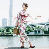 レディース 浴衣 単品 綿麻（02） ベージュ系 菖蒲 菊 牡丹 桜 | 京のおしゃれ屋  | 詳細画像5 