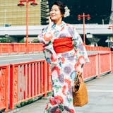 レディース 浴衣 単品 綿麻（03） ベージュ系 紫陽花 あじさい | 京のおしゃれ屋  | 詳細画像5 