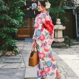 レディース 浴衣 単品 綿麻（03） ベージュ系 紫陽花 あじさい | 京のおしゃれ屋  | 詳細画像6 