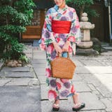 レディース 浴衣 単品 綿麻（03） ベージュ系 紫陽花 あじさい | 京のおしゃれ屋  | 詳細画像7 