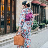 レディース 浴衣 単品 綿麻（11） ホワイト系 蝶 菊 | 京のおしゃれ屋  | 詳細画像2 