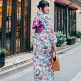 レディース 浴衣 単品 綿麻（11） ホワイト系 蝶 菊 | 京のおしゃれ屋  | 詳細画像5 