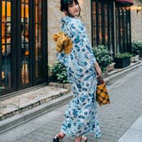 レディース 浴衣 単品 綿麻（12） ホワイト系 松 小槌 波 巻物 七宝 | 京のおしゃれ屋  | 詳細画像2 