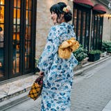 レディース 浴衣 単品 綿麻（12） ホワイト系 松 小槌 波 巻物 七宝 | 京のおしゃれ屋  | 詳細画像3 