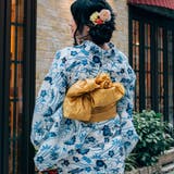 レディース 浴衣 単品 綿麻（12） ホワイト系 松 小槌 波 巻物 七宝 | 京のおしゃれ屋  | 詳細画像5 