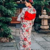 レディース 浴衣 単品 綿麻（14） クリーム系 ベージュ系 菊 牡丹 | 京のおしゃれ屋  | 詳細画像2 