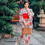 レディース 浴衣 単品 綿麻（14） クリーム系 ベージュ系 菊 牡丹 | 京のおしゃれ屋  | 詳細画像3 